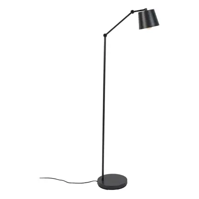 Černá stojací lampa s kovovým stínidlem (výška 135 cm) Hajo – White Label