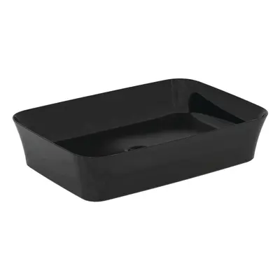 Leskle černé keramické umyvadlo 55x38 cm Ipalyss – Ideal Standard