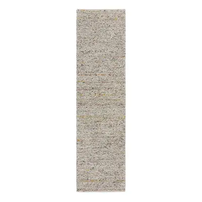 Krémový ručně tkaný běhoun s příměsí vlny 60x230 cm Minerals – Flair Rugs