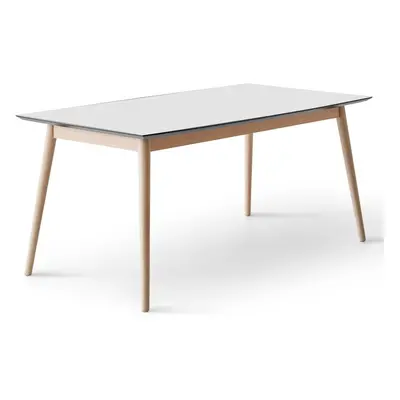 Rozkládací jídelní stůl s bílou deskou v bílo-přírodní barvě 90x165 cm Meza – Hammel Furniture