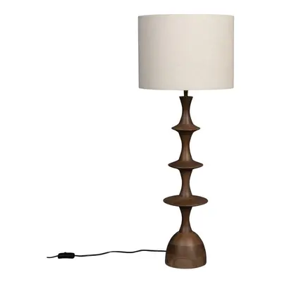 Hnědo-krémová stolní lampa s textilním stínidlem (výška 90 cm) Cath – Dutchbone