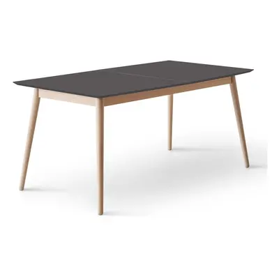 Rozkládací jídelní stůl s černou deskou v černo-přírodní barvě 90x165 cm Meza – Hammel Furniture