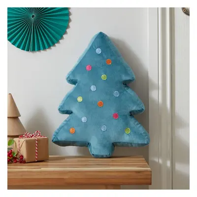 Sametový dekorační polštář s vánočním motivem 34x40 cm Christmas Tree – Catherine Lansfield