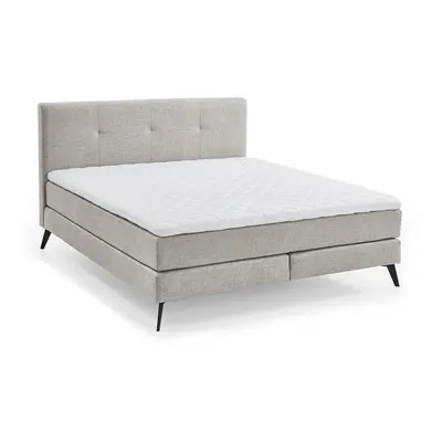 Světle šedá boxspring postel 180x200 cm ANCONA – Meise Möbel