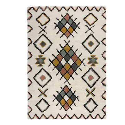 Krémový ručně tkaný vlněný koberec 160x230 cm Moroccan Midar – Flair Rugs