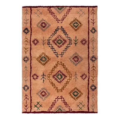 Ručně tkaný vlněný koberec v lososové barvě 160x230 cm Moroccan Sahara – Flair Rugs