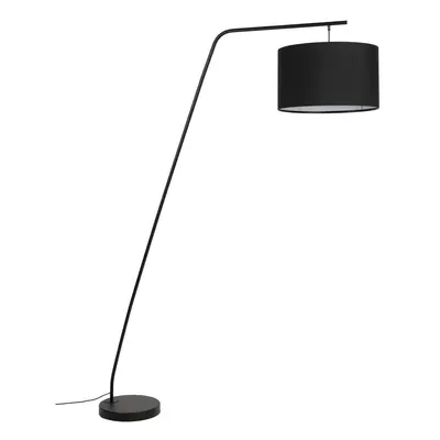 Černá stojací lampa s textilním stínidlem (výška 220 cm) Martine – White Label