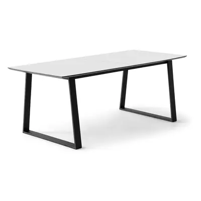 Bílý rozkládací jídelní stůl s bílou deskou 100x210 cm Meza – Hammel Furniture