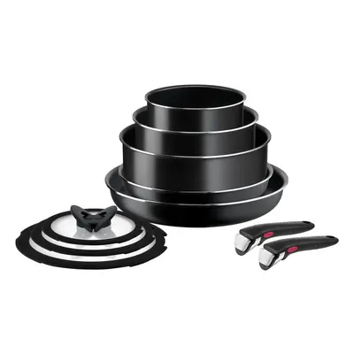 Hliníková sada nádobí 10 ks Ingenio Easy Cook & Clean Black – Tefal