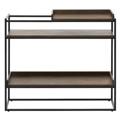 Černo-hnědý konzolový stolek 38x90 cm Rivoli – Unique Furniture