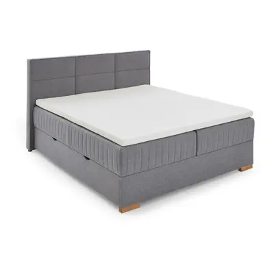 Šedá boxspring postel s úložným prostorem 160x200 cm Tambo – Meise Möbel