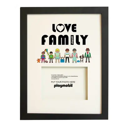 Černý rámeček na zeď 30x40 cm Love Family – Playmobil