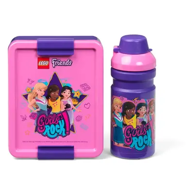 Set láhve na vodu a boxu na svačinu LEGO® Friends Girls Rock