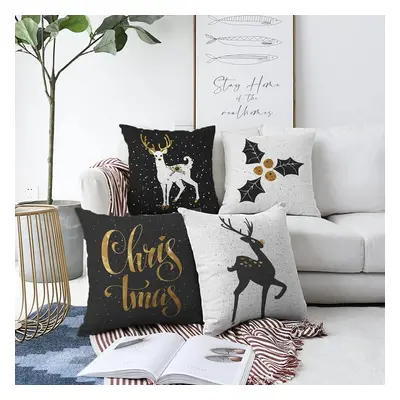 Sada 4 povlaků na polštáře Minimalist Cushion Covers Christmas, 55 x 55 cm