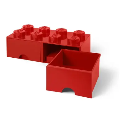 Červený úložný box se dvěma šuplíky LEGO®