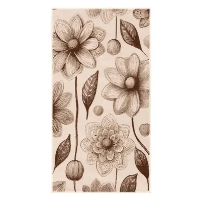 Béžový dětský koberec 80x150 cm Daisies Dark Beige – FD