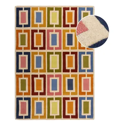 Ručně tkaný vlněný koberec 80x150 cm Retro Blocks – Flair Rugs