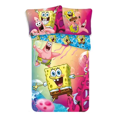 Bavlněné dětské povlečení na jednolůžko 140x200 cm Sponge Bob – Jerry Fabrics