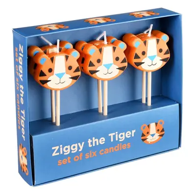 Dortové svíčky v sadě 6 ks Ziggy The Tiger – Rex London