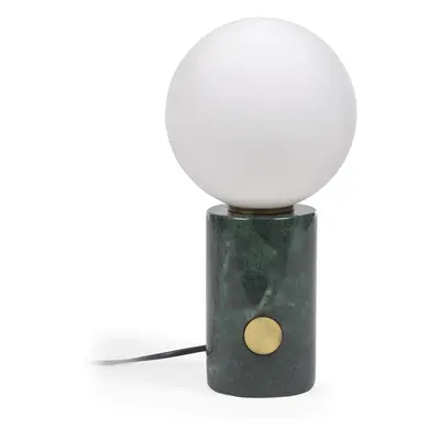 Zelená stolní lampa se skleněným stínidlem (výška 29 cm) Lonela – Kave Home