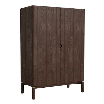 Tmavě hnědá skříňka v dekoru dubu 90x130 cm Arun – Unique Furniture