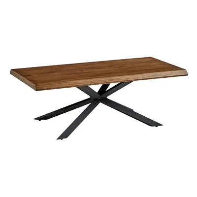 Hnědý konferenční stolek s deskou v dubovém dekoru 68x130 cm Arno – Unique Furniture