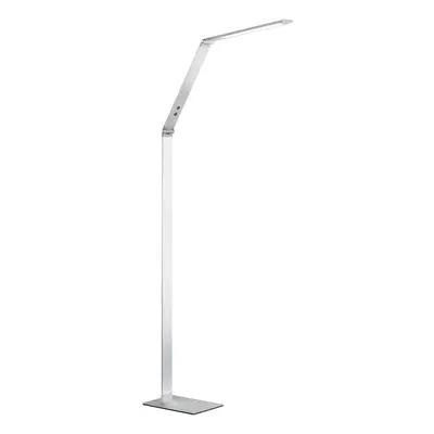 LED stmívatelná stojací lampa ve stříbrné barvě (výška 133 cm) Geri – Fischer & Honsel