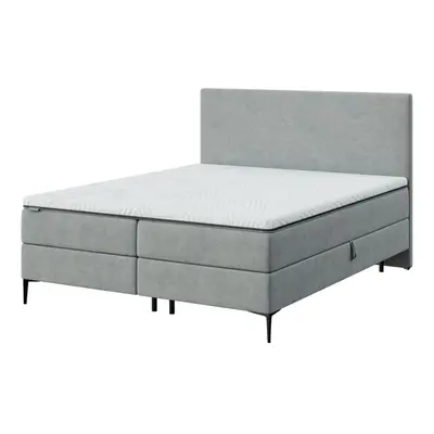 Šedá boxspring postel s úložným prostorem 160x200 cm Bufo – MESONICA