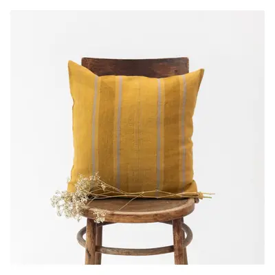 Lněný povlak na polštář 40x40 cm Amber Bronze Stripes – Linen Tales