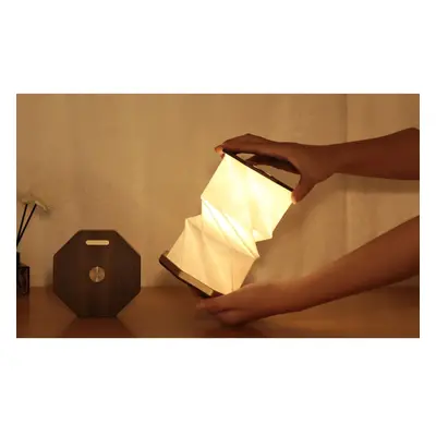 Hnědá LED stolní lampa (výška 18 cm) Twist Hexagon – Gingko