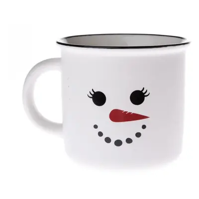 Bílý porcelánový hrnek s vánočním motivem 380 ml Snowman – Dakls