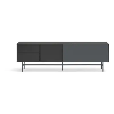 Černo-antracitový TV stolek 180x56 cm Nube – Teulat