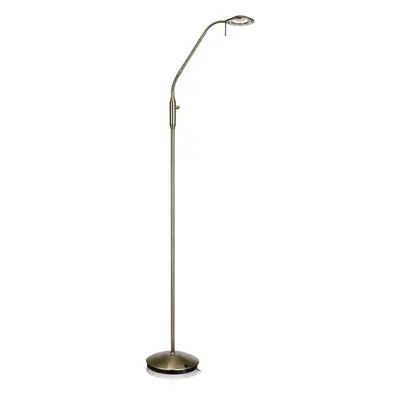 LED stojací lampa v bronzové barvě s kovovým stínidlem (výška 152 cm) Hudson – Markslöjd