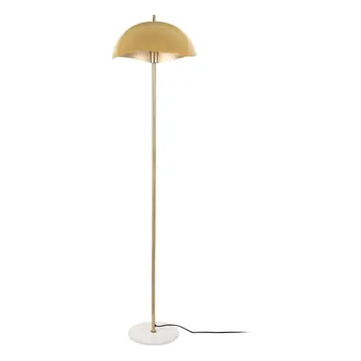 Stojací lampa v hořčicové barvě/ve zlaté barvě s kovovým stínidlem (výška 154 cm) Waved – Leitmo