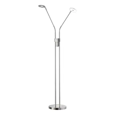 LED stmívatelná stojací lampa ve stříbrné barvě (výška 150 cm) Dent – Fischer & Honsel