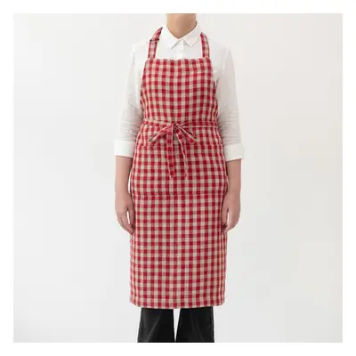 Lněná zástěra Red Gingham – Linen Tales