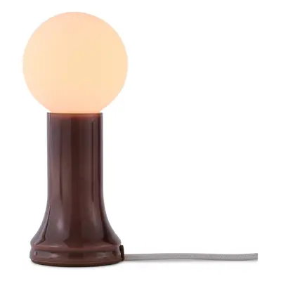 Tmavě hnědá stmívatelná stolní lampa (výška 22,5 cm) Shore – tala