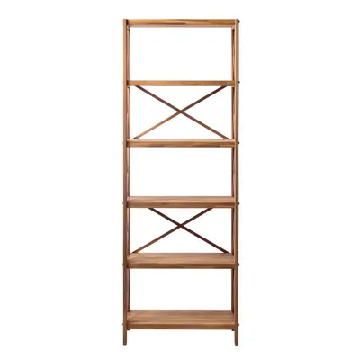 Regál z dubového dřeva v přírodní barvě 70x198 cm X-Shelf – Unique Furniture