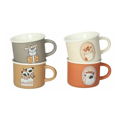 Porcelánové hrnky v sadě 4 ks 150 ml Cani e Gatti – Brandani