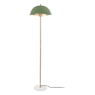 Stojací lampa s kovovým stínidlem v zelené a zlaté barvě (výška 154 cm) Waved – Leitmotiv