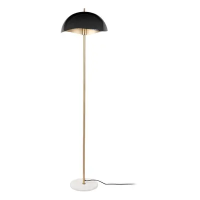 Stojací lampa s kovovým stínidlem v černé a zlaté barvě (výška 154 cm) Waved – Leitmotiv