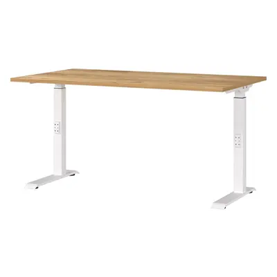 Pracovní stůl s nastavitelnou výškou s deskou v dekoru dubu 80x140 cm Downey – Germania