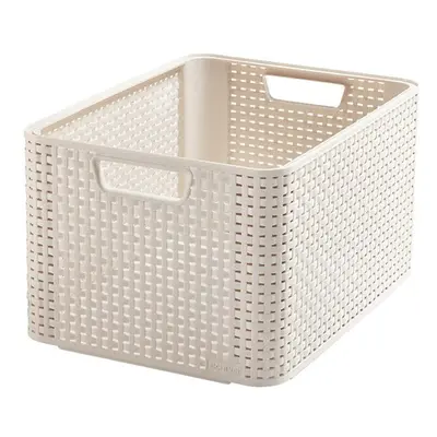 Krémový plastový úložný box 33x44x23 cm Style – Curver