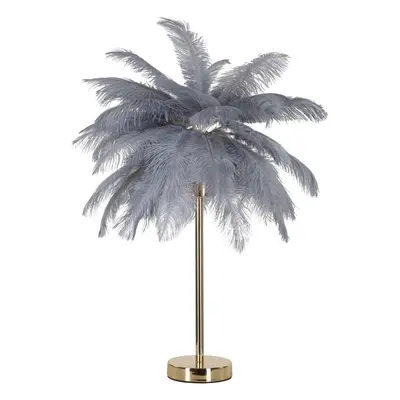 Stolní lampa v šedo-zlaté barvě (výška 55 cm) Palm – Mauro Ferretti