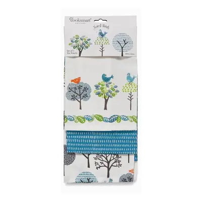 Bavlněné utěrky v sadě 3 ks 45x65 cm Forest Birds – Cooksmart ®