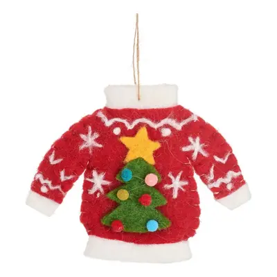 Textilní vánoční ozdoba Christmas Jumper – Sass & Belle