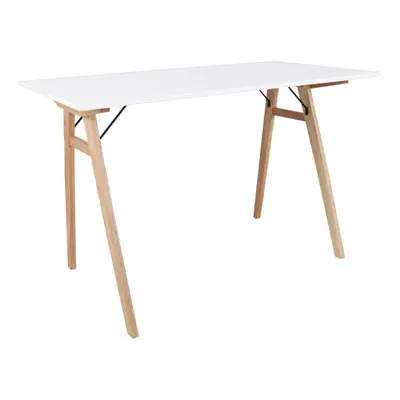 Bílý stůl s hnědýma nohama House Nordic Vojens Desk, délka 120 cm