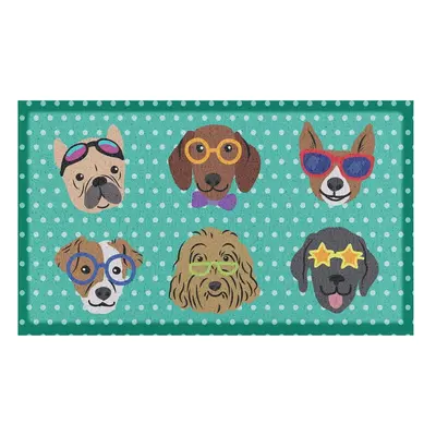 Rohožka 40x70 cm Dogs on Polka Dots – Artsy Doormats