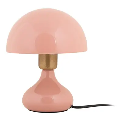 Růžová stolní lampa s kovovým stínidlem (výška 23 cm) Binc – Leitmotiv