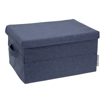 Modrý látkový úložný box s víkem 35x19x26 cm Soft Storage – Bigso Box of Sweden